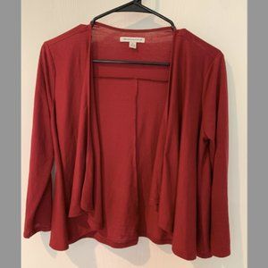 American Eagle Maroon Crop Cardigan S